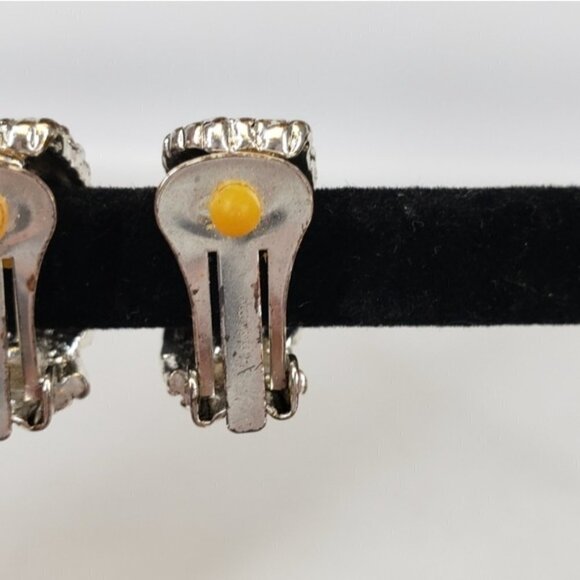 Vintage Vendome Women's Clip On Earrings Silver Tone Braid - Picture 8 of 15